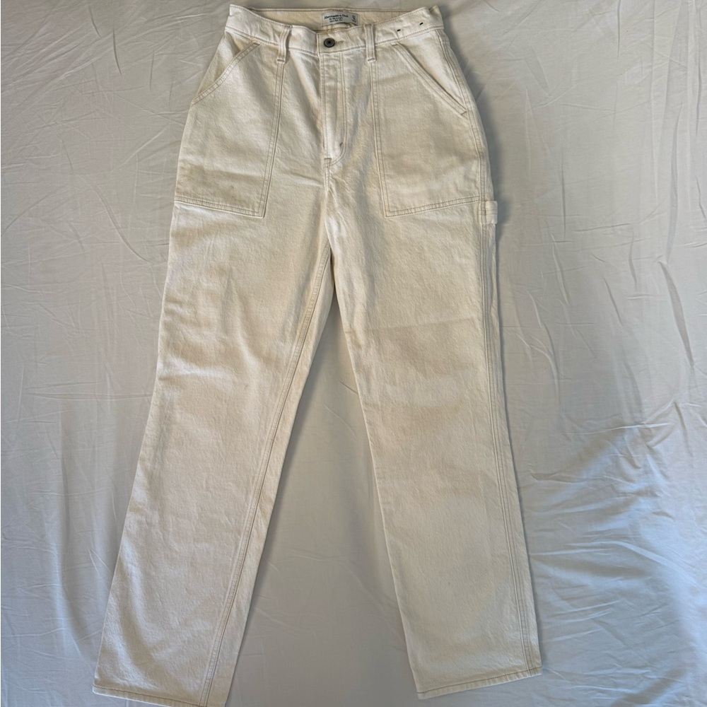 White High-Waisted Pants